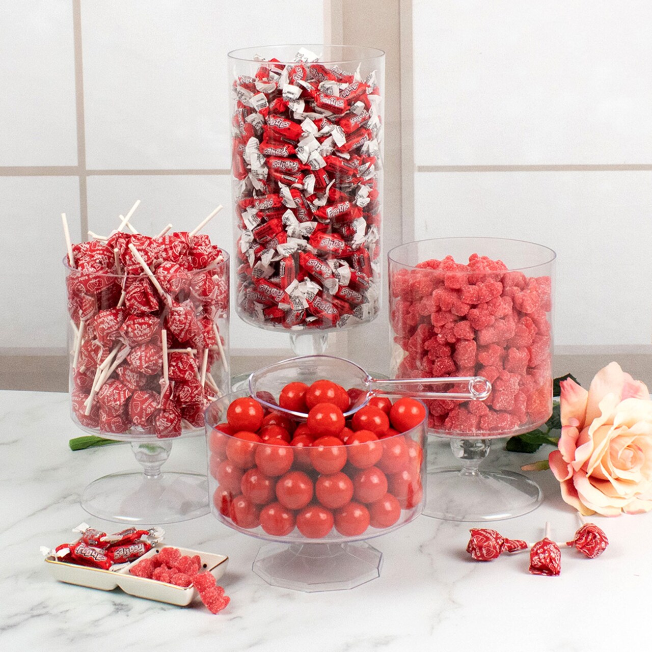 Value Size Candy Buffet - 775pcs (7.3 lbs) - Pink, Light Blue, Green, Red & Purple & More